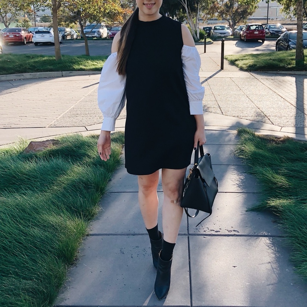 Zara | Puff Sleeve Mini Dress